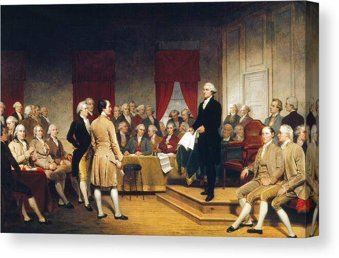 1787 Canvas Print featuring the painting Constitutional Convention #7 by Granger