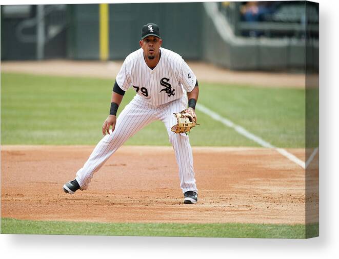 American League Baseball Canvas Print featuring the photograph Minnesota Twins V Chicago White Sox by Ron Vesely