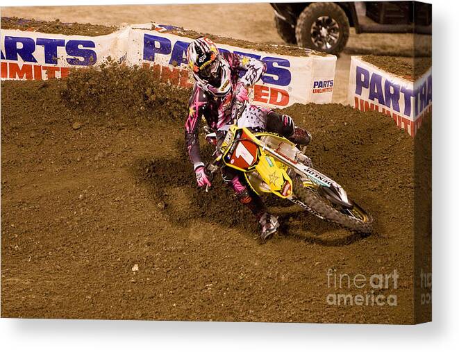 Ryan Dungey Canvas Print featuring the photograph 7020 by Daniel Knighton