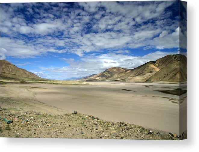 Blue Sky Canvas Print featuring the photograph Beautiful landscape #8 by Nelson Peng