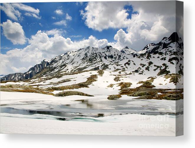 Snow-capped Canvas Print featuring the photograph Snow-capped mountain #9 by Mats Silvan