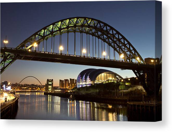 Tyne Bridge Canvas Print featuring the photograph Tyne Bridge #9 by David Pringle