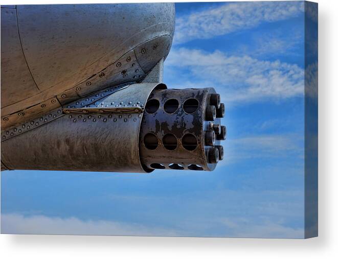 A-10 Canvas Print featuring the photograph A-10 Wart Hog Cannon by Alan Hutchins