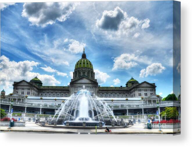 A Capitol Day 2 Canvas Print featuring the photograph A Capitol Day 2 by Mel Steinhauer