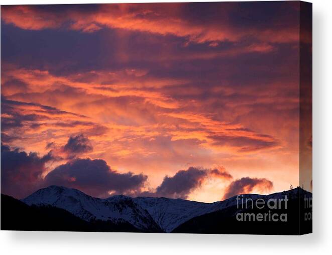 Sunrise Canvas Print featuring the photograph A Colorado Sunrise by Fiona Kennard