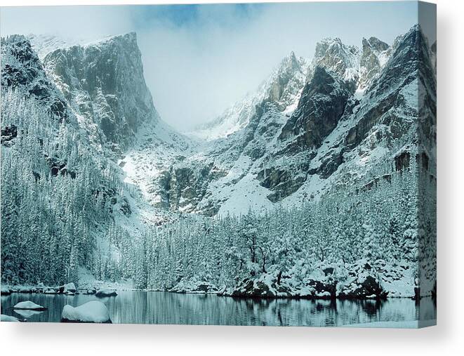Colorado Canvas Print featuring the photograph A Dream at Dream Lake by Eric Glaser
