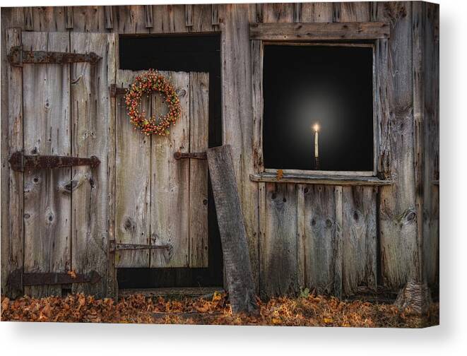 Candle Canvas Print featuring the photograph A Little Light by Robin-Lee Vieira