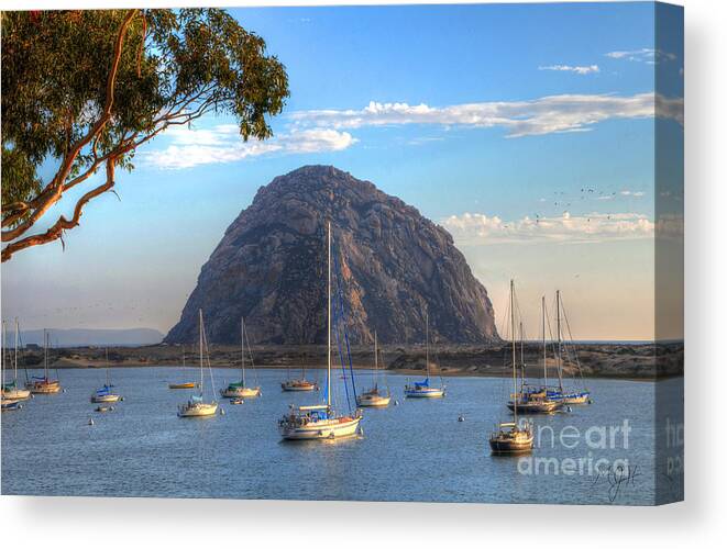 Bay View Canvas Print featuring the photograph A Pleasant Day in Morro Bay by Mathias 