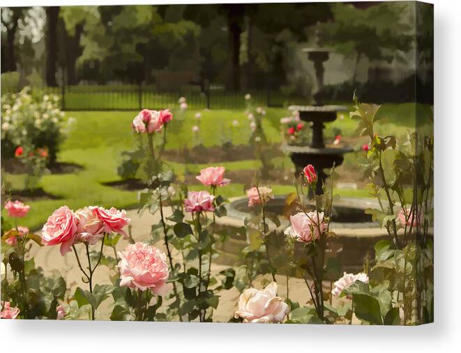 Roses Canvas Print featuring the photograph A Rose Garden by Marilyn Cornwell