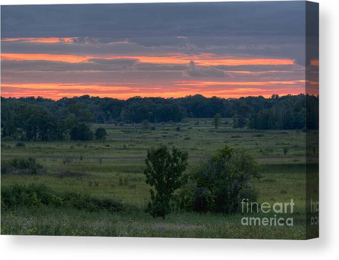 Summer Sunset Canvas Print featuring the photograph A Summer Memory by Dan Hefle