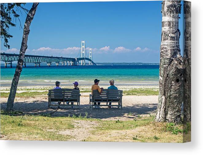 straights Of Mackinac Canvas Print featuring the photograph A Summer's Afternoon by Gary McCormick