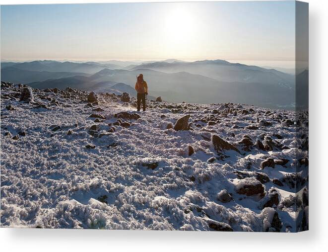 Adventure Canvas Print featuring the photograph A Summit Intern Hikes The Northwest by Jose Azel