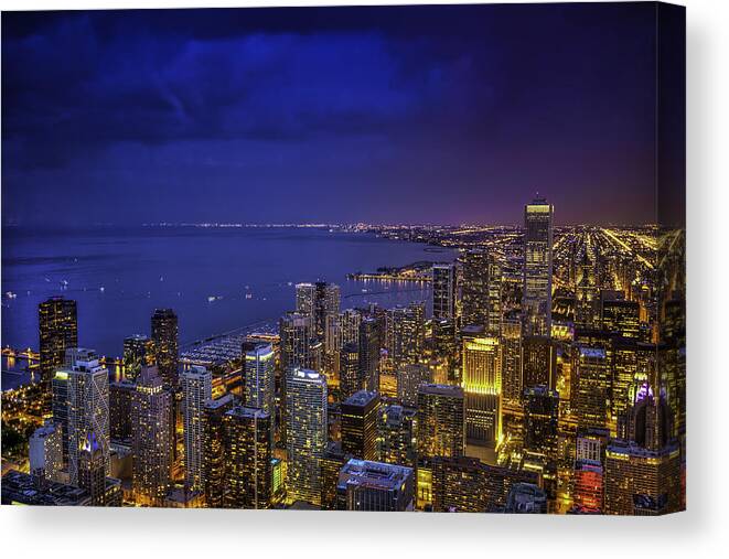 Chicago Canvas Print featuring the photograph A View From the Top by Achilles Haygood