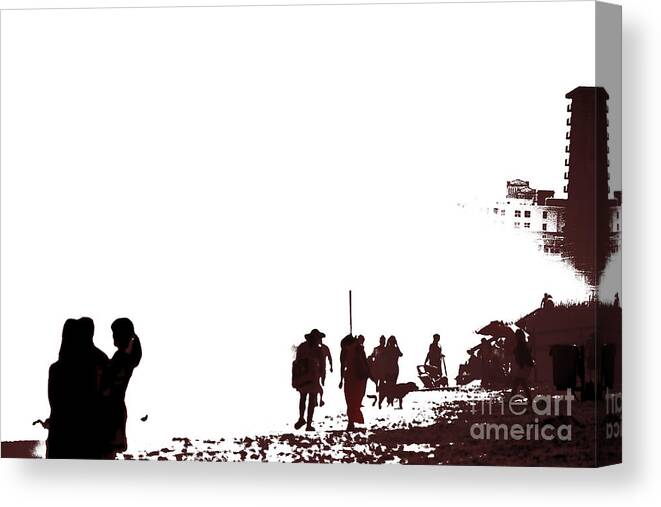 Beach Canvas Print featuring the photograph A Walk On The Beach by Gary Smith