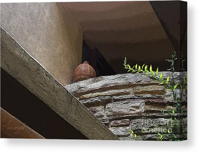 Architecture Canvas Print featuring the photograph A Wine Jug by Yvonne Wright
