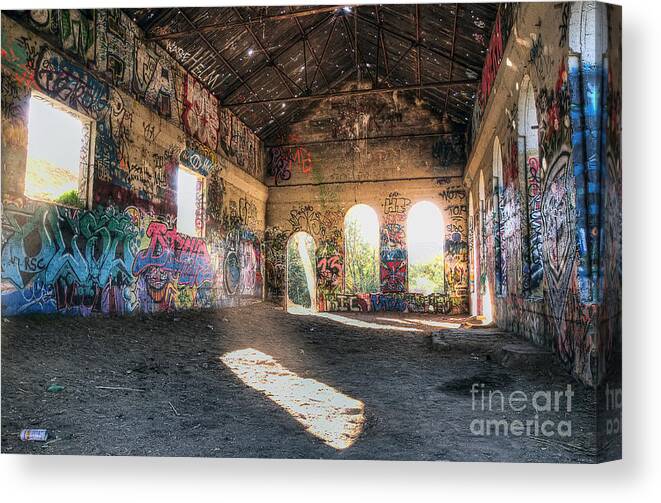 Abandoned Canvas Print featuring the photograph Abandoned Building by Eddie Yerkish