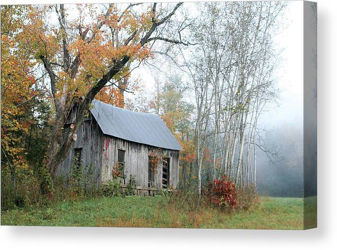 Landscape Canvas Print featuring the photograph Abandoned building by Robert Camp