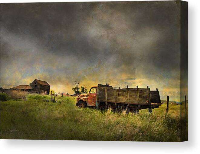 Dodge Canvas Print featuring the photograph Abandoned Farm Truck by Theresa Tahara