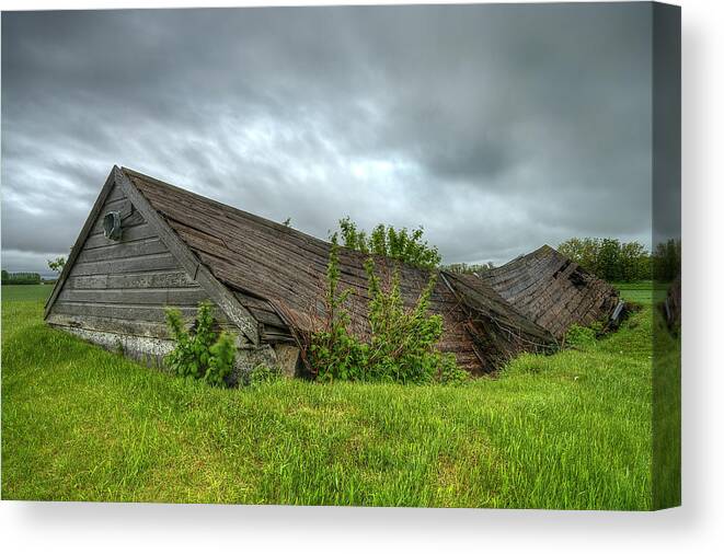 Landscape Canvas Print featuring the photograph Abandoned In The Storm by Nebojsa Novakovic