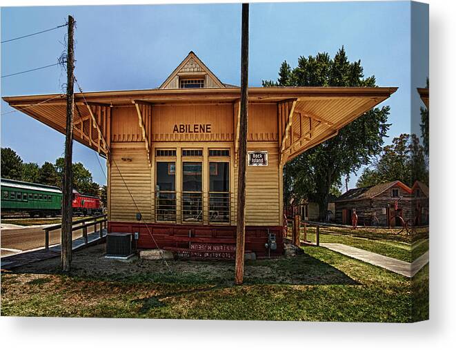 Abilene Canvas Print featuring the photograph Abilene Station by Mary Jo Allen