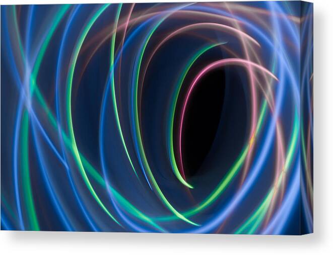 Photographic Light Painting Canvas Print featuring the photograph Abstract 40 by Steve DaPonte