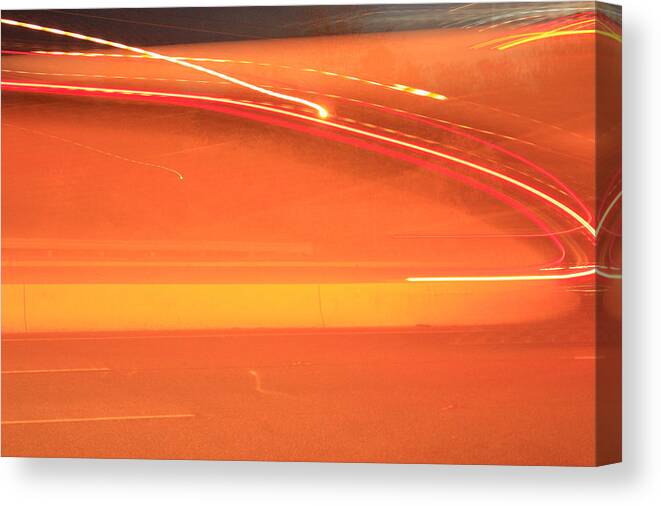 Orange Abstract Canvas Print featuring the photograph Abstract Speed by Ann Murphy