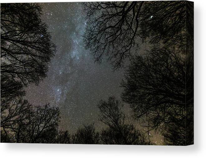 Outdoors Canvas Print featuring the photograph Abundance Of Stars In The Night Sky by John Short