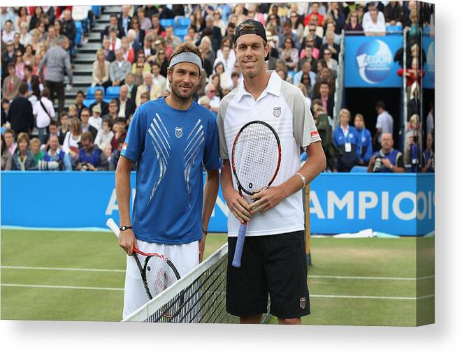 Tennis Canvas Print featuring the photograph AEGON Championships - Final by Clive Brunskill