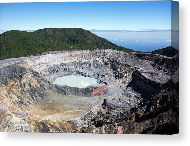Tranquility Canvas Print featuring the photograph Aerial View Of Poas Volcano by Photo By P.folrev