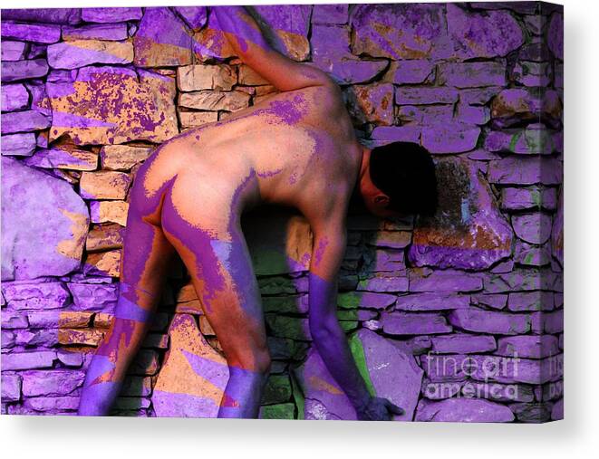 Figure Canvas Print featuring the digital art After the Paint Fight by Robert D McBain