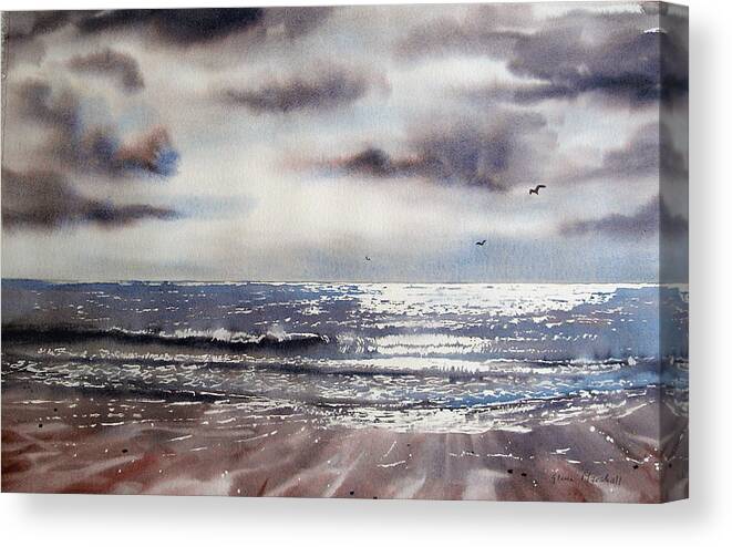 Seascape Canvas Print featuring the painting After the Storm by Glenn Marshall