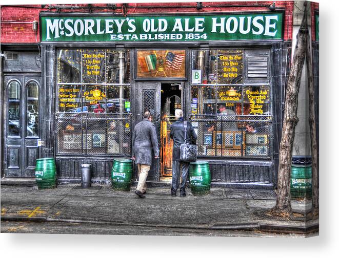 Mcsorley's Old Ale House Canvas Print featuring the photograph Afternoon at McSorley's by Randy Aveille
