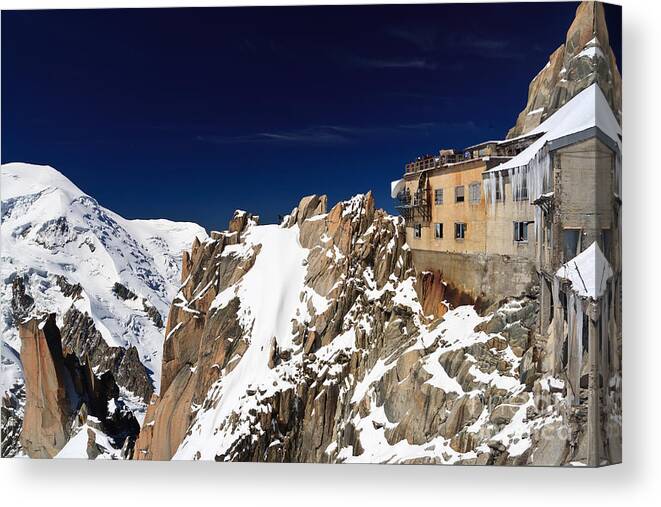 Aiguille Du Midi Canvas Print featuring the photograph Aiguille du Midi - Mont Blanc Massif by Antonio Scarpi