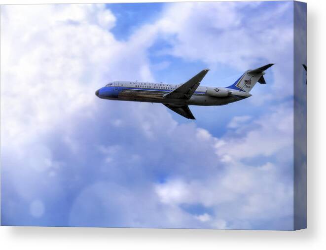 Air Force One Canvas Print featuring the photograph Air Force One - McDonnell Douglas - DC-9 by Jason Politte