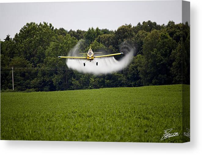 Ag Canvas Print featuring the photograph Air Tractor by David Zarecor