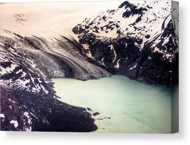 Alaska Canvas Print featuring the photograph Alaskan Glacier by Natasha Bishop