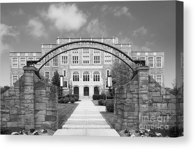 Albany Canvas Print featuring the photograph Albany Law School Gate by University Icons