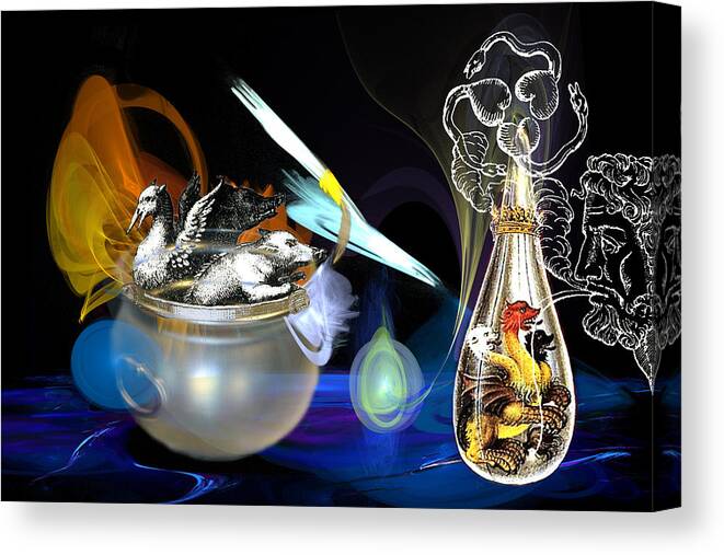 Alchemy Canvas Print featuring the digital art Alchemist's Workbench by Lisa Yount