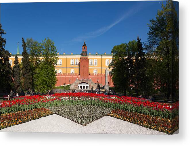Photography Canvas Print featuring the photograph Alexander Garden And Arsenal Walls by Panoramic Images