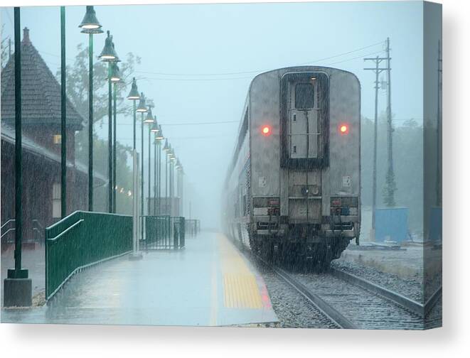 Train Canvas Print featuring the photograph All Aboard by Charlotte Schafer