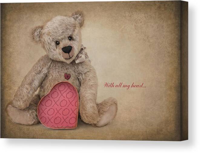 Love Canvas Print featuring the photograph All My Heart by Robin-Lee Vieira