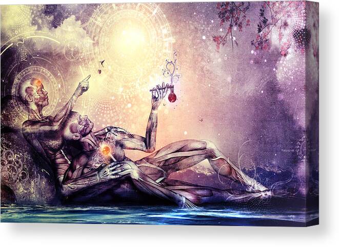 Cameron Gray Canvas Print featuring the digital art All We Want To Be Are Dreamers by Cameron Gray