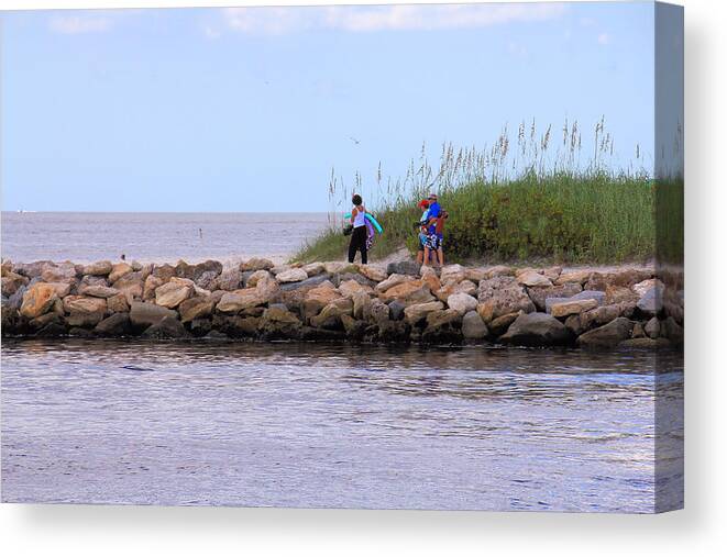 Beach Canvas Print featuring the photograph Almost There by Rosalie Scanlon