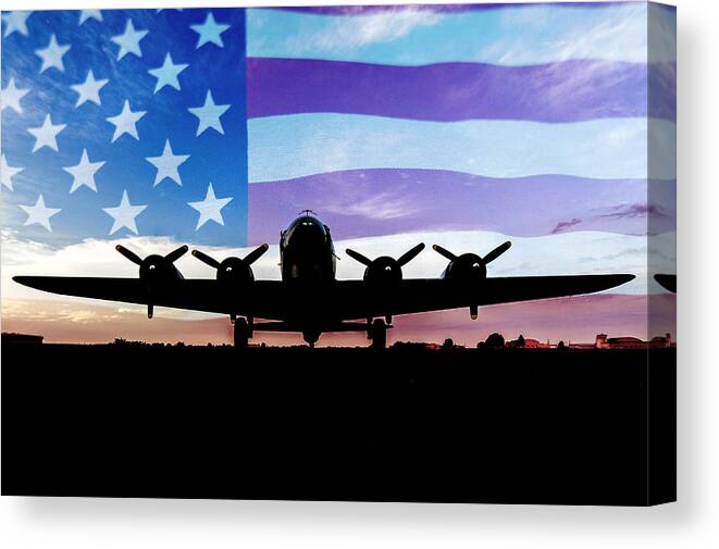 American B-17 Flying Fortress Canvas Print featuring the photograph American B-17 Flying Fortress by Terry DeLuco