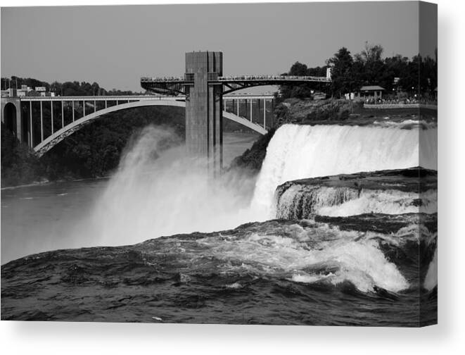 American Falls Canvas Print featuring the photograph American Falls Viewing Prospect Point by Crystal Wightman