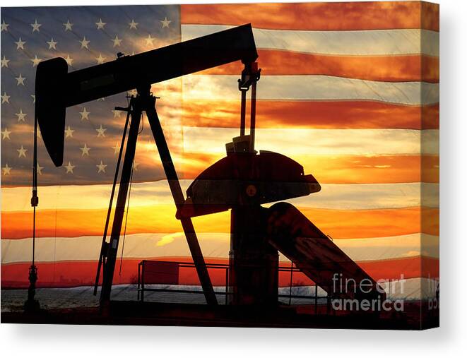 Oil Canvas Print featuring the photograph American Oil by James BO Insogna