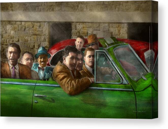 1945 Canvas Print featuring the photograph Americana - The good ol boys by Mike Savad