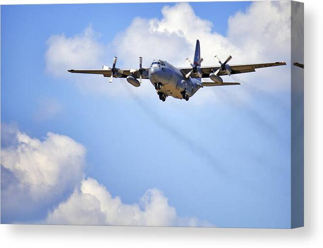 C130 Canvas Print featuring the photograph Amongst the Clouds by Jason Politte