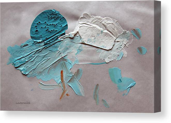 Abstract Canvas Print featuring the photograph An Accident on Paper by John Lautermilch