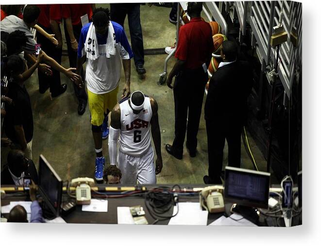 Basketball Canvas Print featuring the photograph Another Win in Color by Steven Hanson